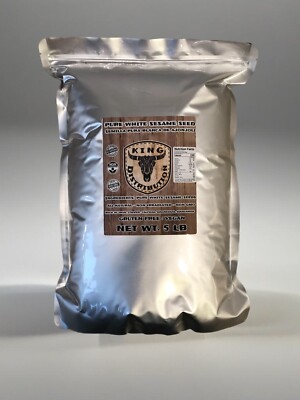 5 LB Pure White  Sesame Seed, Semilla Pura Blanca De Ajonjolí King Distribution