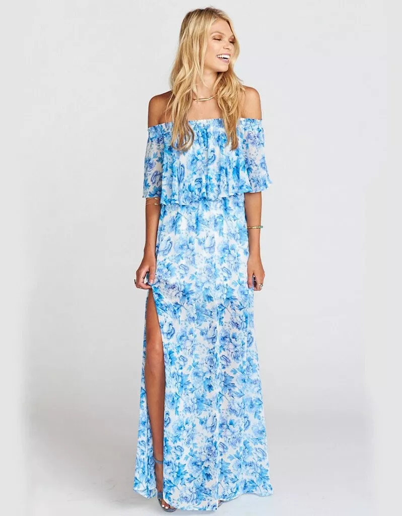 Show me your mumu floral best sale maxi