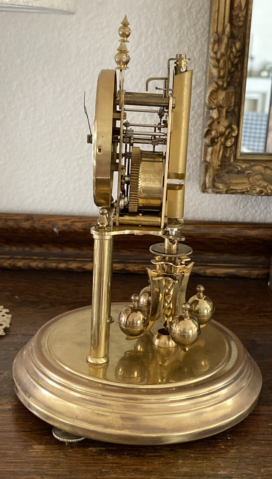 Vintage Welby Kieninger & Obergfell 400 Day Anniversary Torsion Clock Glass Dome eBay