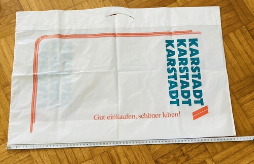 Ziemlich alte Plastiktüte Karstadt, ca. 70 X 45 cm groß