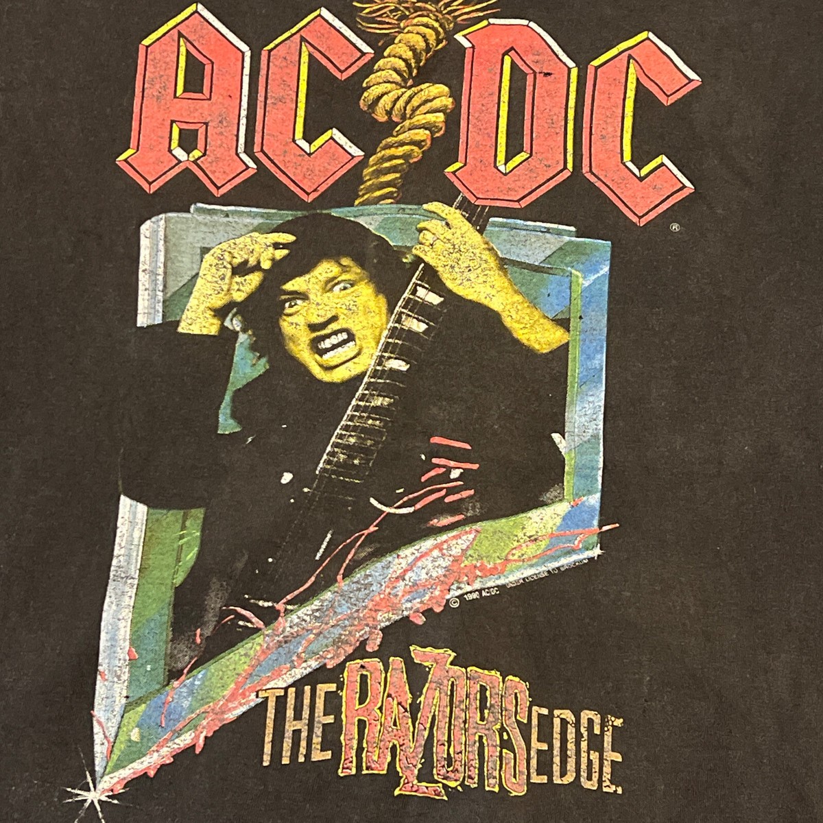 AC/DC 90 Razors Edgeツアー Tシャツ Brockum XL Vintage (1990) AC/DC 