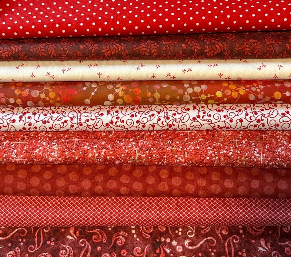 18 10 x 10 RED SQUARES ~ 100% Cotton Fabric *Only the Best* (10" Squares) - Image 2 of 4