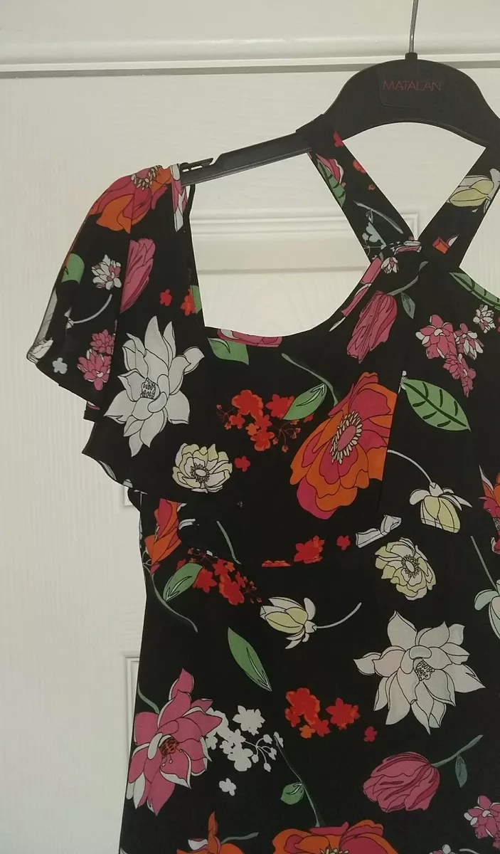 Peacocks black floral dress sale