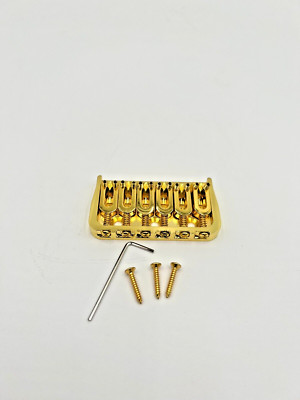 Warmtone Custom Guitars Strat Style Bridge Series #2 6 Saddles Hardtail-Gold