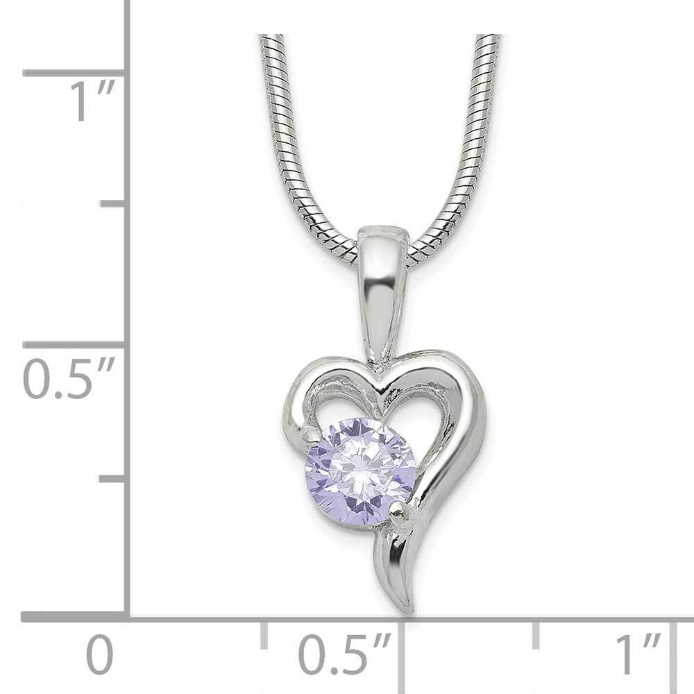 ネックレス・ペンダント Mini Volume Heart Necklace #5871 18K WHITE GOLD TINY TREASURES DIAMOND & BLUE SAPPHIRE