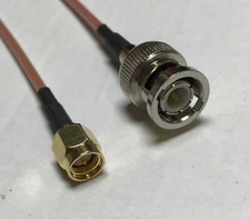 BNC Male to SMA Male RG316 50 ohm Coax Cable Pick Your Length High Quality US