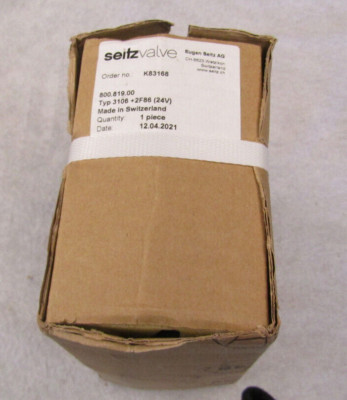 Seitz Valve 800.819.00 Type 3106+2F86 (24V) Stainless HyValve