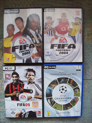 FIFA FOOTBALL 2003,2004, FIFA09 u. UEFA Champions League 2001/2002 - 4 PC-Spiele