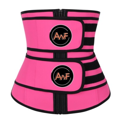 Women Neoprene Double Strap Waist Trainer Cincher Girdle Belt Slim Body Shaper