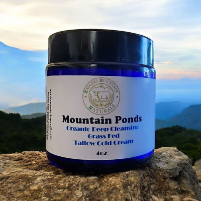Mountain Ponds-Organic Grass Fed Tallow Deep Clean Makeup Removal Cold Cream 4oz