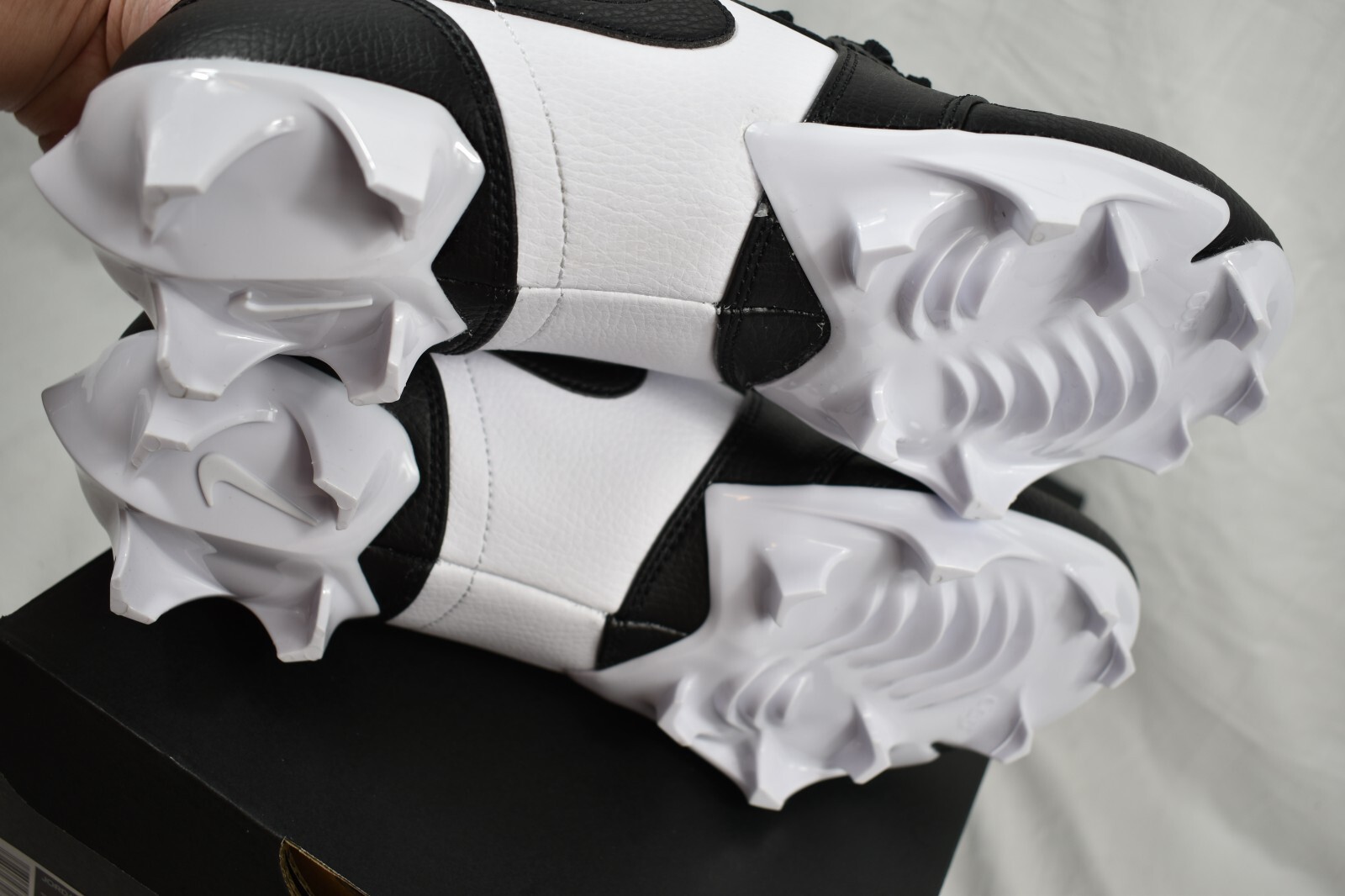 Jordan 1 Football Cleats Low TD Panda Black White FJ6245100 New Men's Sizes eBay