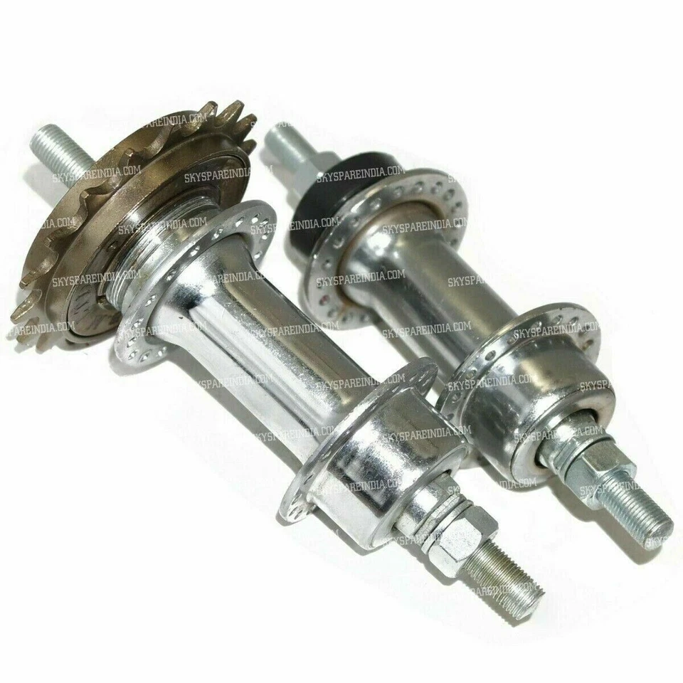 Vintage Bicycle Bike Front & Rear Wheel Hub With Free Wheel & Axle - Image 2 of 4