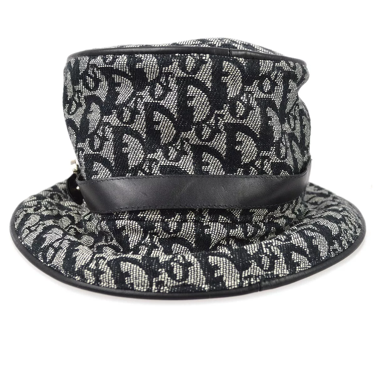 Chapeau trotteur Christian Dior noir gris DVC04001 #57 petit bon état 141271