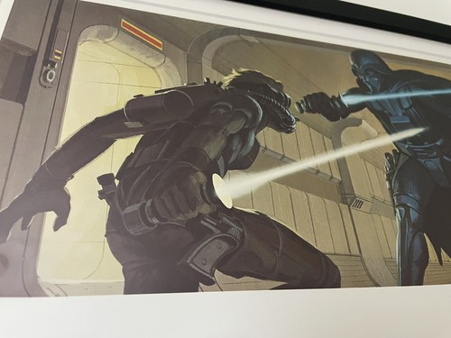 Vintage Star Wars Ralph McQuarrie 1977 (Portfolio) Framed Print Art Vader V Luke - Picture 8 of 13