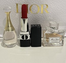 3 Dior Beauty Travel Size Mini Set J adore EDP, Miss Dior EDP, Dior Lipstick 999