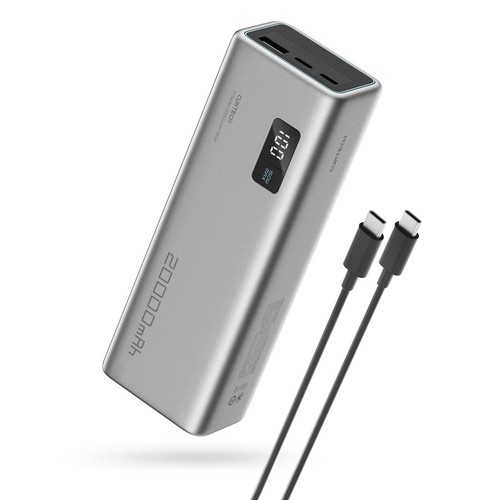 CUKTECH 15 Power Bank, 100W 20000mAh Portable Laptop Charger, 3-Port