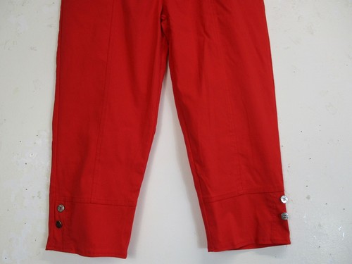 Cotton Mix Ladies Cropped Trousers Pockets 9 Colours Sizes:12 14 16 18 20 22 24 - Picture 59 of 72