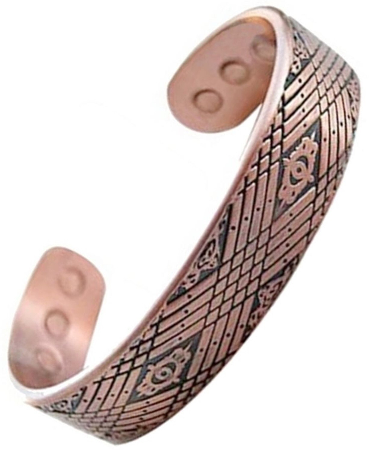 Magnetic Bracelet Celtic Copper Criss Cross Bangle New