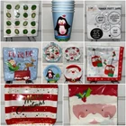Traditional Christmas Party Tableware – Paper Plates, Napkins & Table Cover