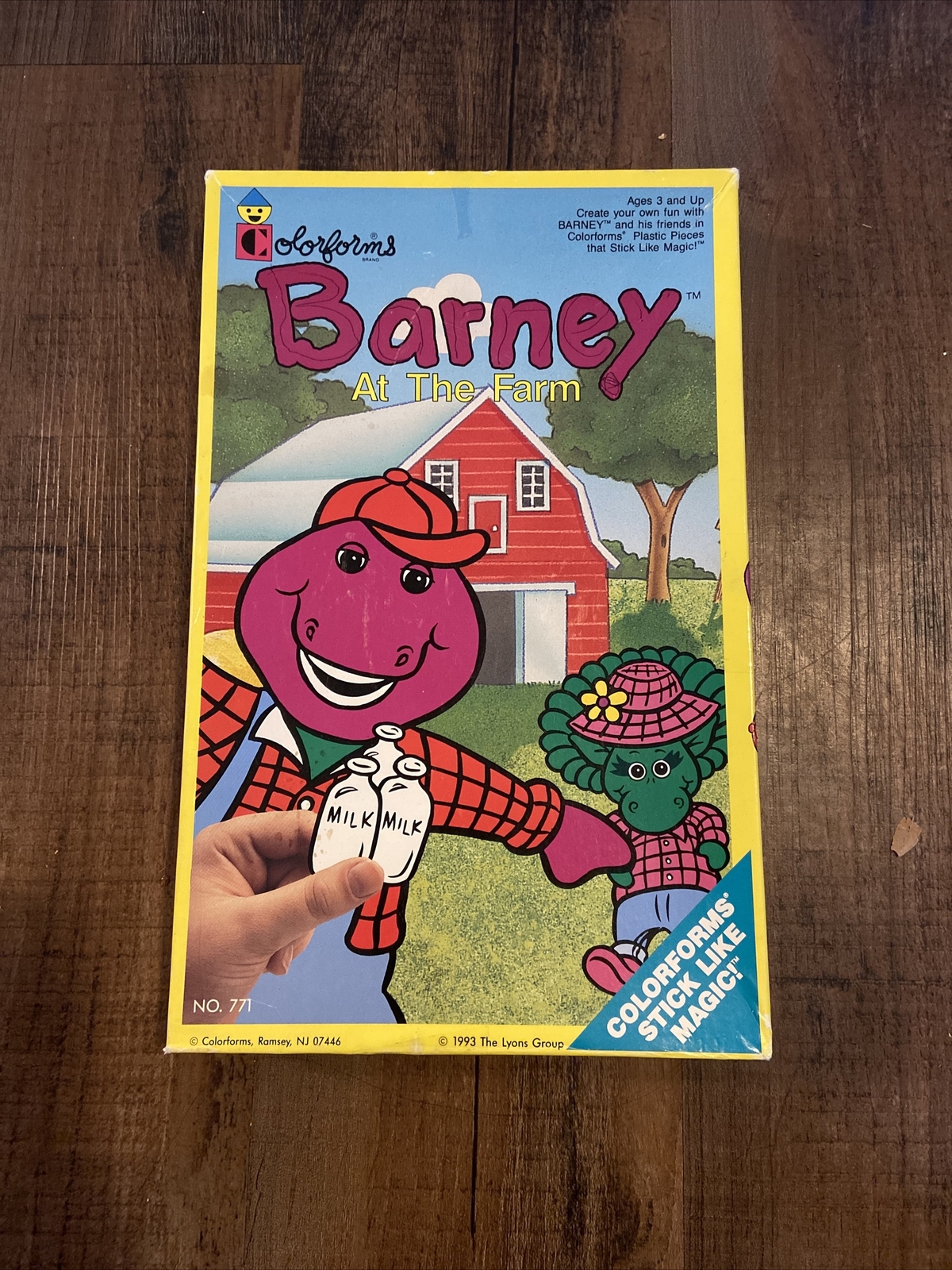 Barney At The Farm Colorforms 1993 Baby Bop | eBay