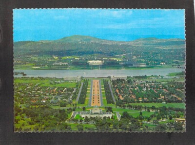 B2150 Australia ACT Canberra from Mt Ainslie Lookout c1972 postcard