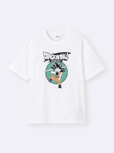 Camiseta DRAGON BALL DAIMA x GU Gráfica Son Goku Japón BLANCA
