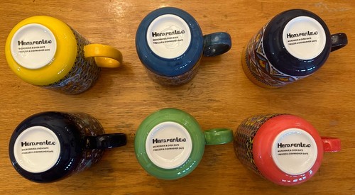 Porzellan Kaffeetassen 6er Set, 12 Unzen Kaffeetassen mit Henkel, Keramik Tee Mu - Bild 4 von 7