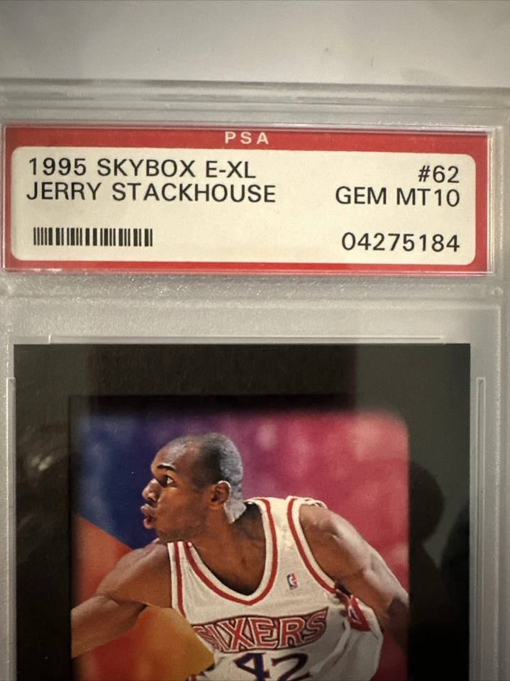 2005 Skybox E-XL Jerry Stackhouse #62 RC PSA 10 Gem Mint Sixers 76’ers - Image 2 of 3