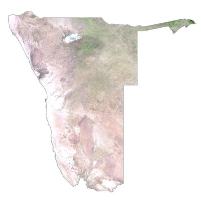 Namibia Satellite Map GLOSSY POSTER PICTURE PHOTO PRINT BANNER 13596