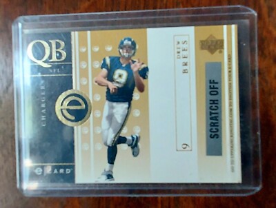 2001 DREW BREES UPPER DECK E-CARD UNSCRATCHED ROOKIE CARD