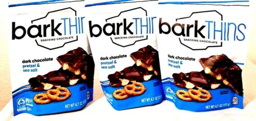 barkTHINS Dark Chocolate Pretzel with Sea Salt, 4.7 OZ (Pack of 3) - 第 1/3 張圖片