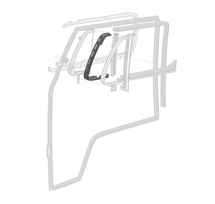 Cab Door Opening Quarterlight Seal Offside Right VW T2 Brazilian Bays