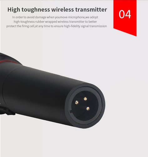 Microfono 2in1 cablato wireless portatile DJ/ALTOPARLANTE microfono ricevitore sistema cordless - Foto 8 di 8