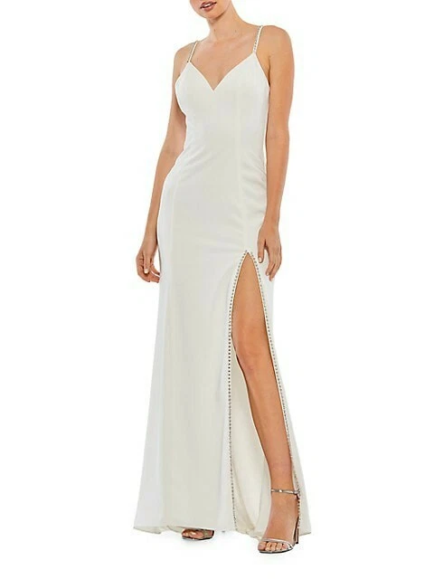 Mac duggal cheap white gown