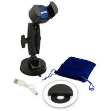 Arkon MUA179 Suction RoadVise  Phone Mount and Ring Light Bundle