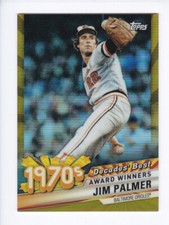2020 Topps Series 2 #DBC-39 JIM PALMER Decades Best 39/50 GOLD CHROME Parallel