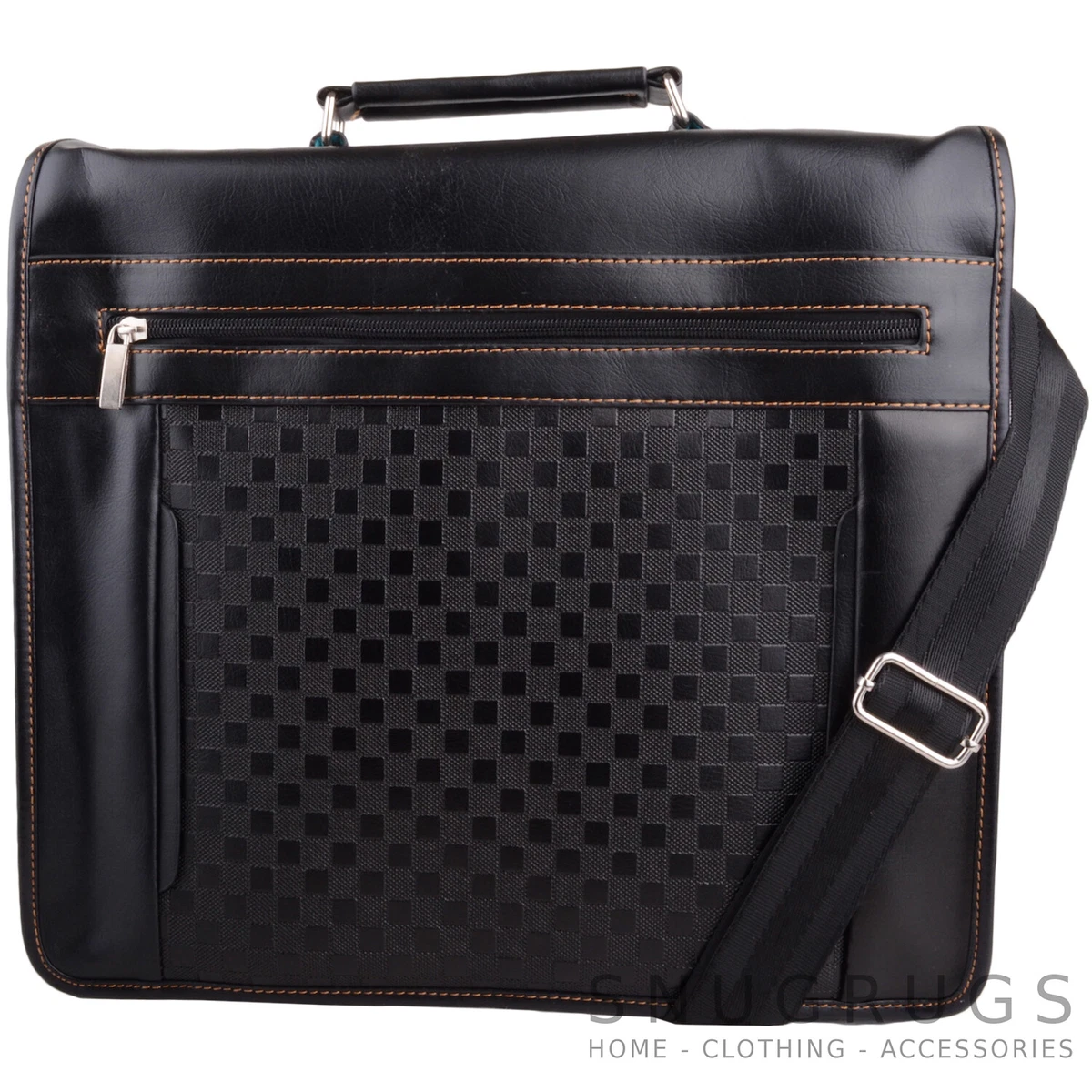 Mens Gents Large Faux Leather Smart Casual Work Business Cross Body Shoulder Bag