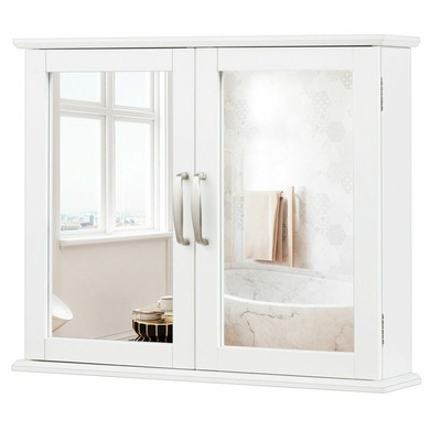 Bathroom Medicine Cabinet 2 Tier Wall Mounted Mirror Storage W Handles - Wall Mounted Bathroom Mirror Storage Cabinet Bathroom Medicine Cabinet 2 Tier Wall Mounted Mirror Storage W Handles - Wall Mounted Bathroom Mirror Storage Cabinet