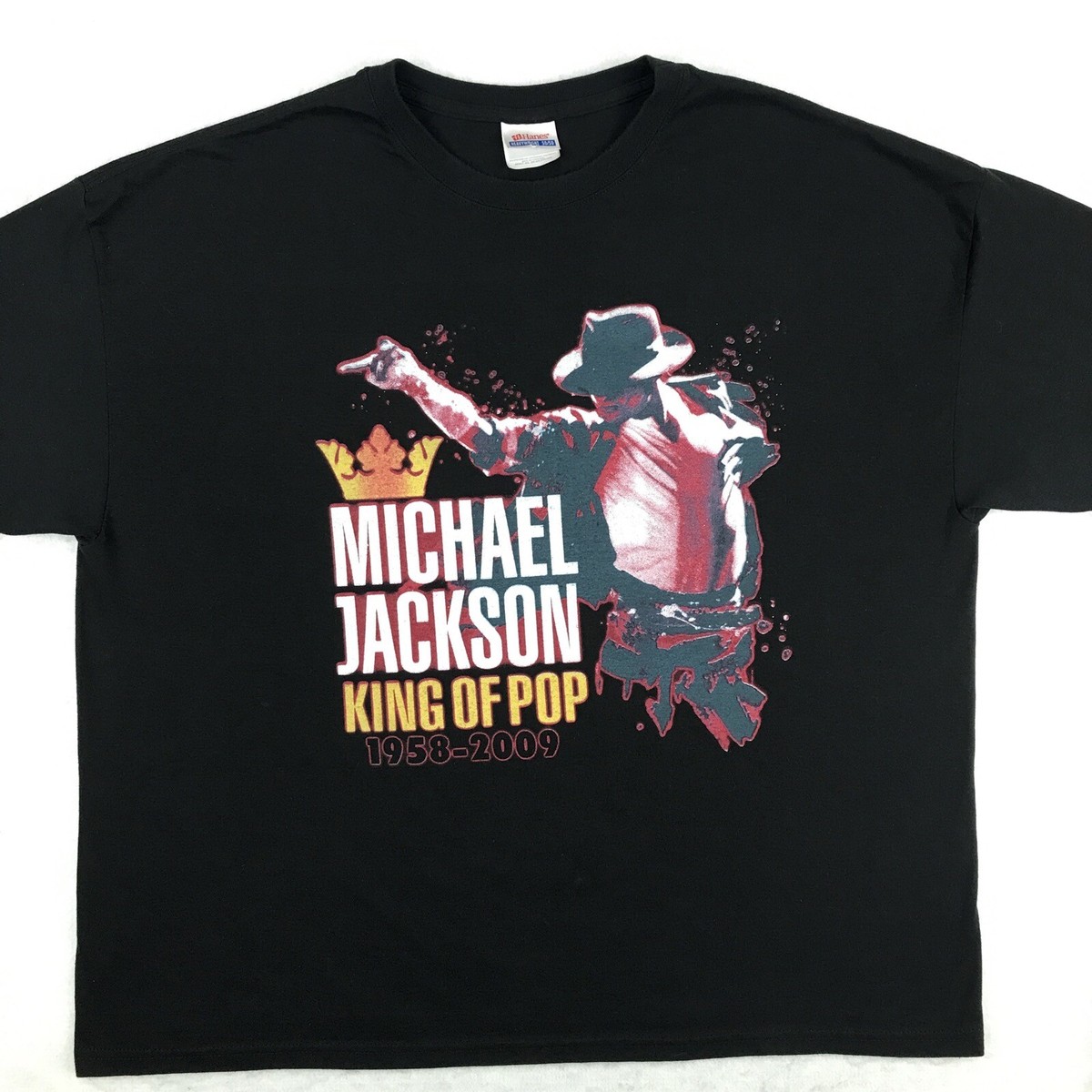 2009 MICHAEL JACKSON KING OF POP DOUBLE-SIDED T-Shirt XXL rip rock