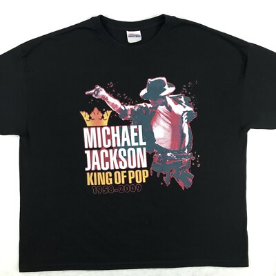 09年公式 KING OF POP ビリージーン マイケルジャクソン Tシャツ 2009 MICHAEL JACKSON KING OF POP DOUBLE-SIDED T-Shirt XXL rip rock