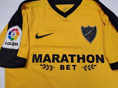 MALAGA 2016 AWAY FOOTBALL SHIRT SOCCER JERSEY NIKE size M | eBay