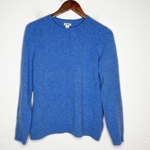 L.L. Bean Womens Cashmere Larkspur Blue Classic Minimalist Soft Occasion Sweater - Picture 1 of 7