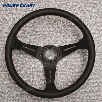14Inch 350MM Universal Drift Racing Steering Wheel Leather Rally Steering Wheel
