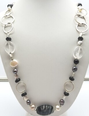 Offen pointed-OPERAN PEARLS BLACK&IVORY オッフェン pointed-OPERAN