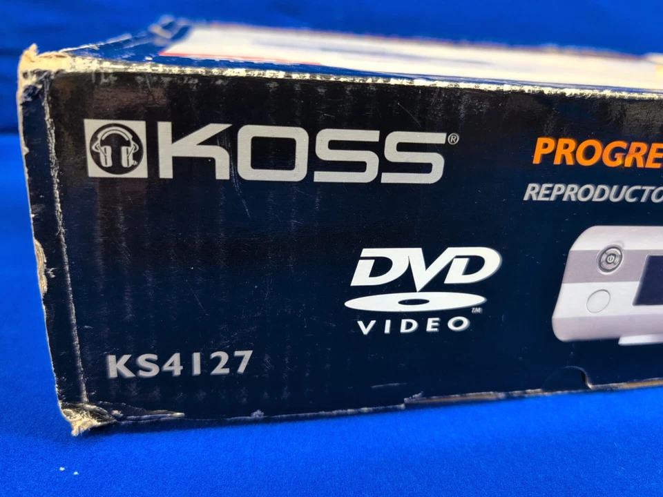 ¡NUEVO! Reproductor de DVD y CD de audio Koss KS4127 sellado vintage 2005 Dolby Digital MP3 BN Foto 3 de 4
