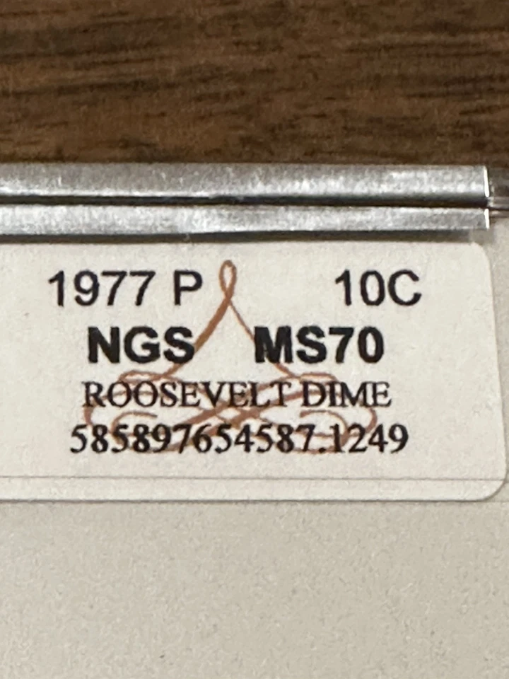 1977 P ROOEVELT DIME NGS MS 70 - Image 2 of 4