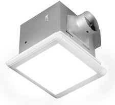 Homewerks Dual Speed Bathroom Exhaust Fan with Humidity Sensor, LED
