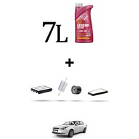 Hoffcar Set Service 4 Filter Und 7L ÖL FüR Chevrolet Epos 2.0I LPG 105Kw Ab