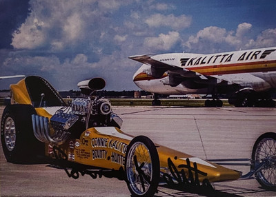 NHRA CONNIE KALITTA THE BOUNTY HUNTER VTG DRAG RACING  HANDOUT + 5X7 PHOTO