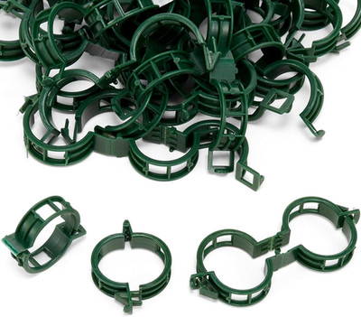 Plant Support Clips 100 PCS, Tomato Vine Clips, Trellis Plastic Clips, Garden Vi
